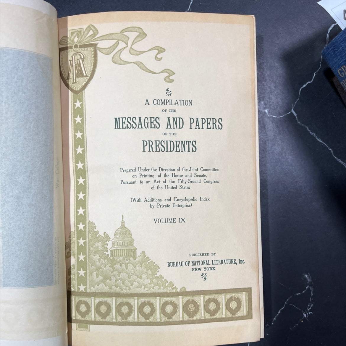 a compilation of the messages and papers of the presidents book, by james d. richardson, 1897 Leather image 2