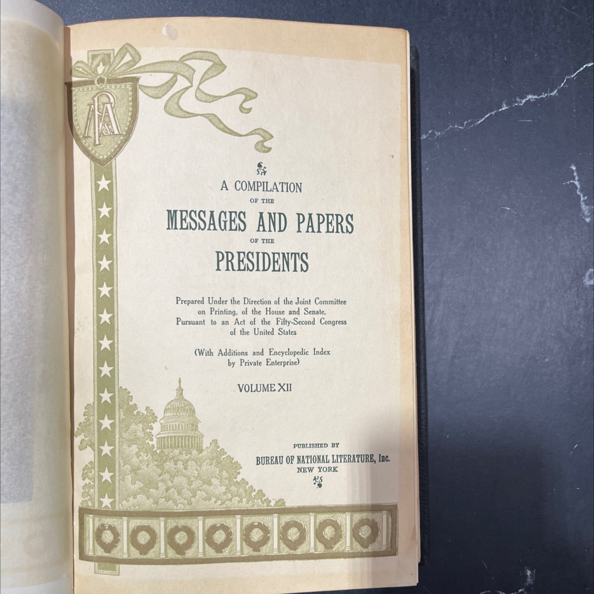 a compilation of the messages and papers of the presidents book, by james d. richardson, 1897 Leather image 2