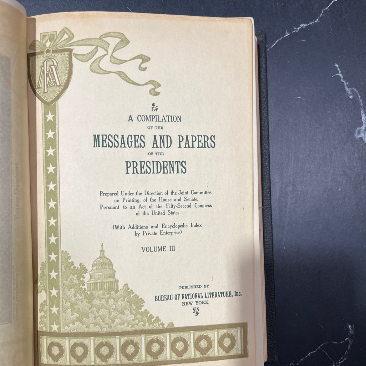 a compilation of the messages and papers of the presidents book, by james d. richardson, 1897 Leather image 2