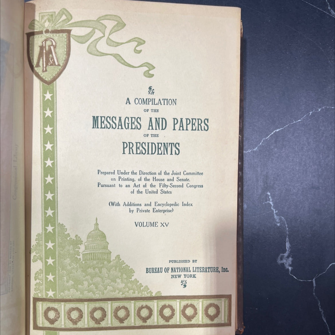 a compilation of the messages and papers of the presidents book, by unknown, 1970 Hardcover image 2