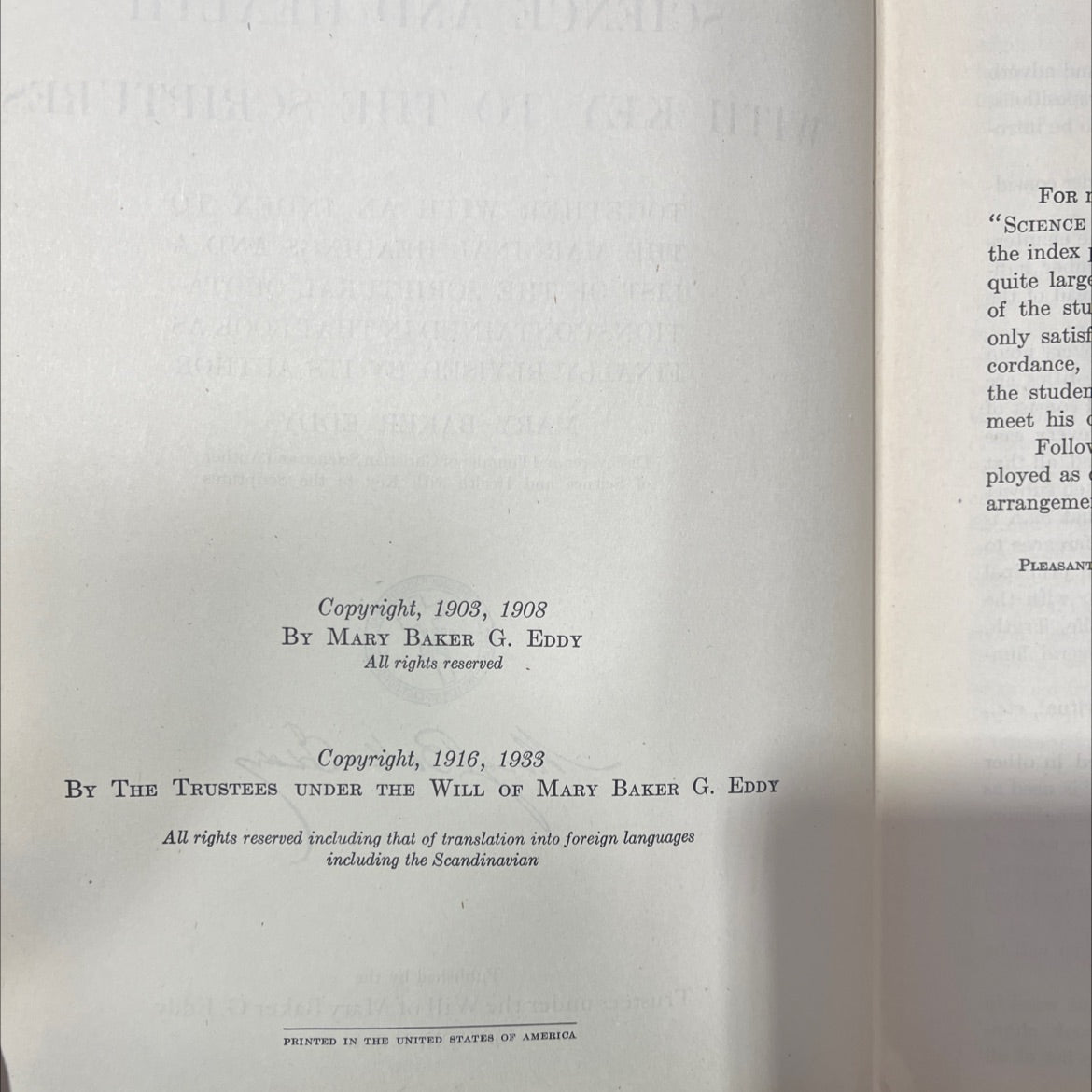 a complete concordance to science and health with key to the scriptures book, by mary baker eddy, 1933 Hardcover image 3