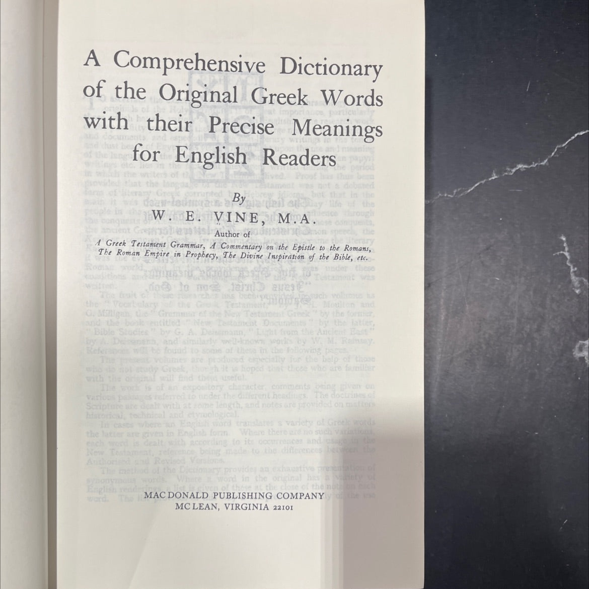a comprehensive dictionary of the original greek words with their precise meanings for english readers book, by w. e. image 2