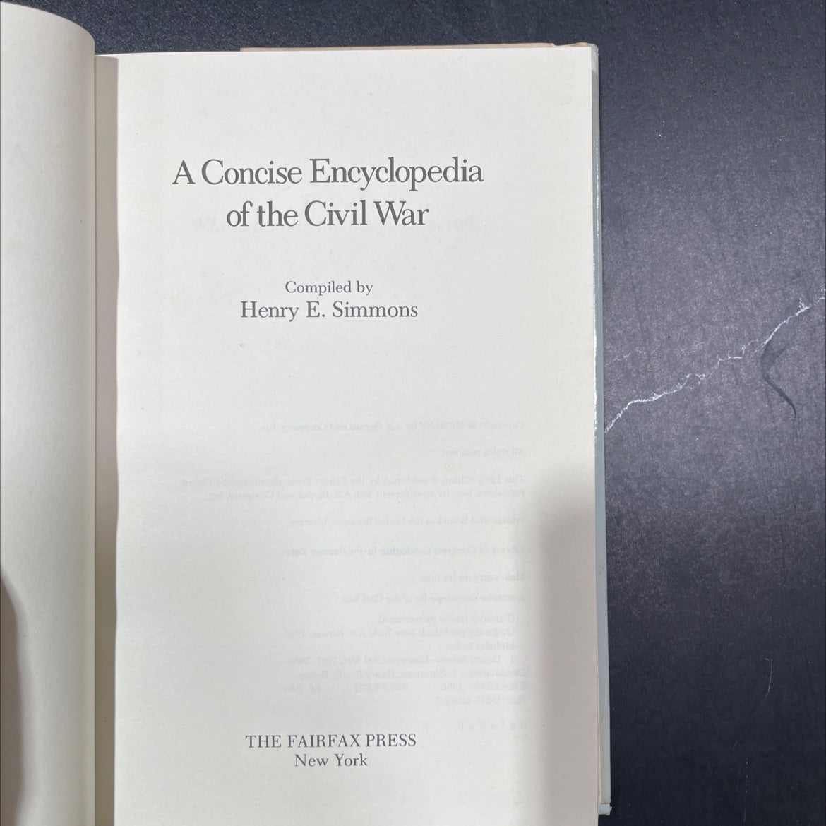 a concise encyclopedia of the civil war book, by Henry E. Simmons, 1986 Hardcover image 2