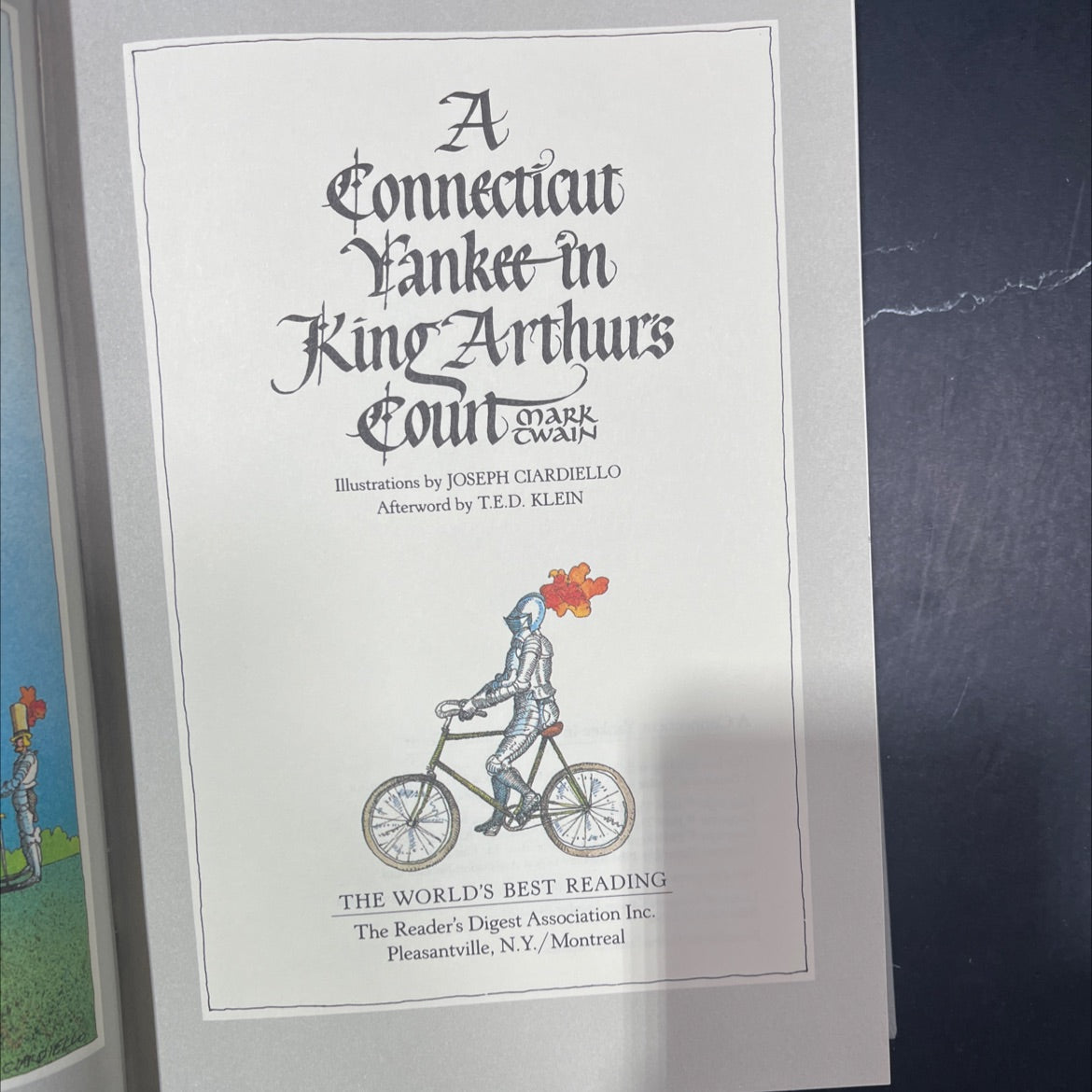 a connecticut yankee in king arthur's court book, by mark twain, 1984 Hardcover image 2