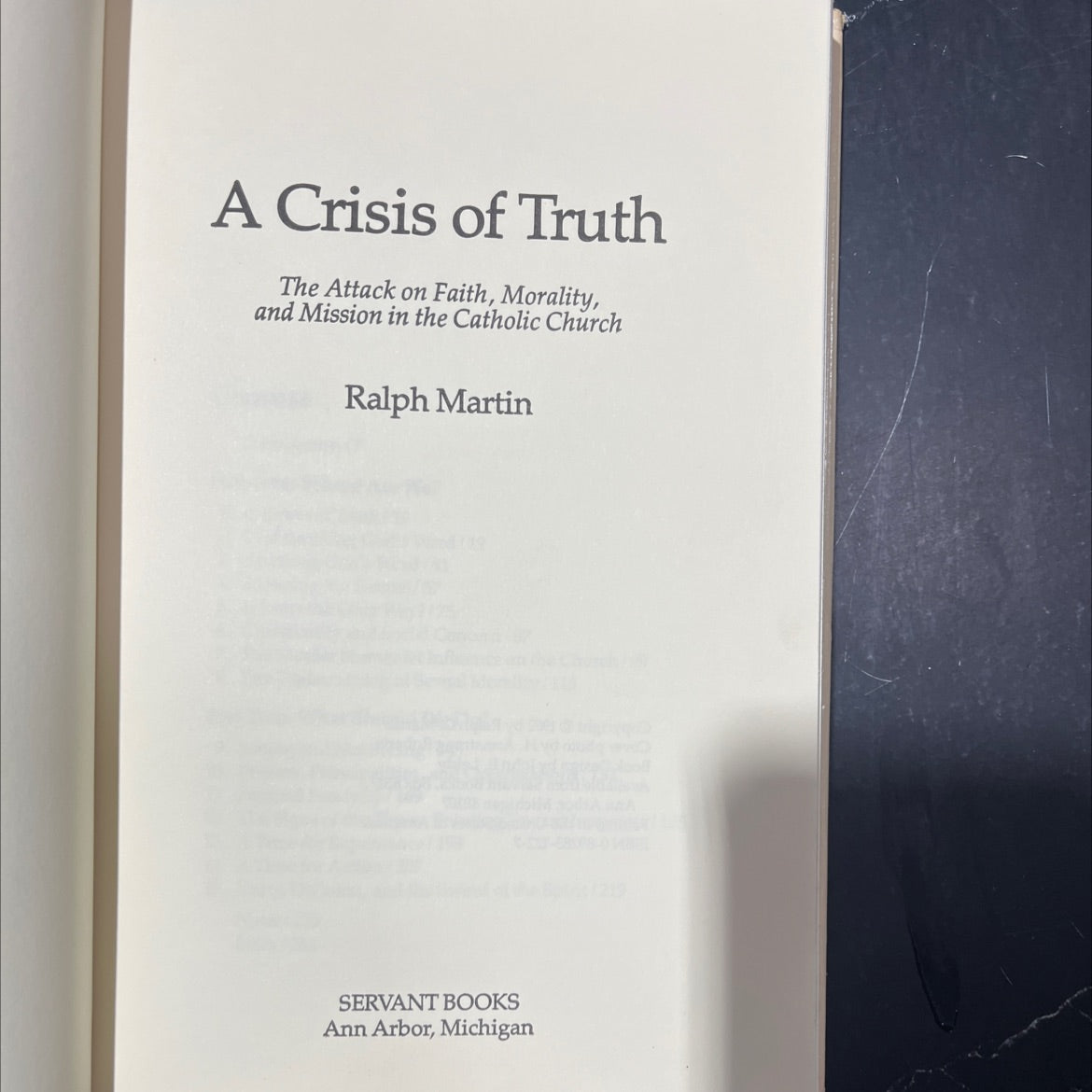 SIGNED a crisis of truth the attack on faith morality and mission in the catholic church book, by ralph martin, 1982 image 2