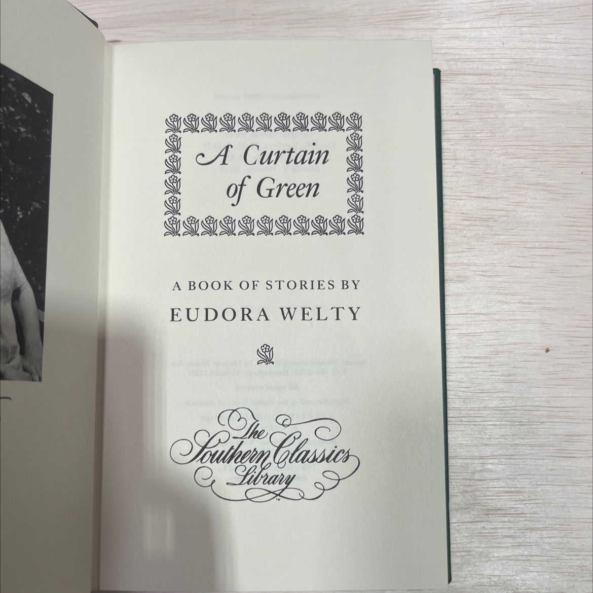 a curtain of green book, by eudora welty, 1983 Leather image 2