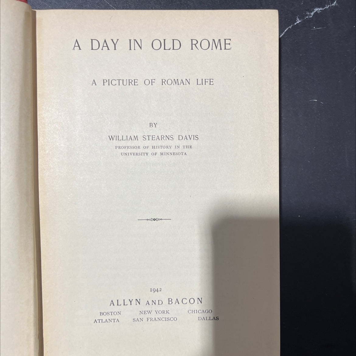 a day in old rome a picture of roman life book, by william stearns davis, 1942 Hardcover image 2