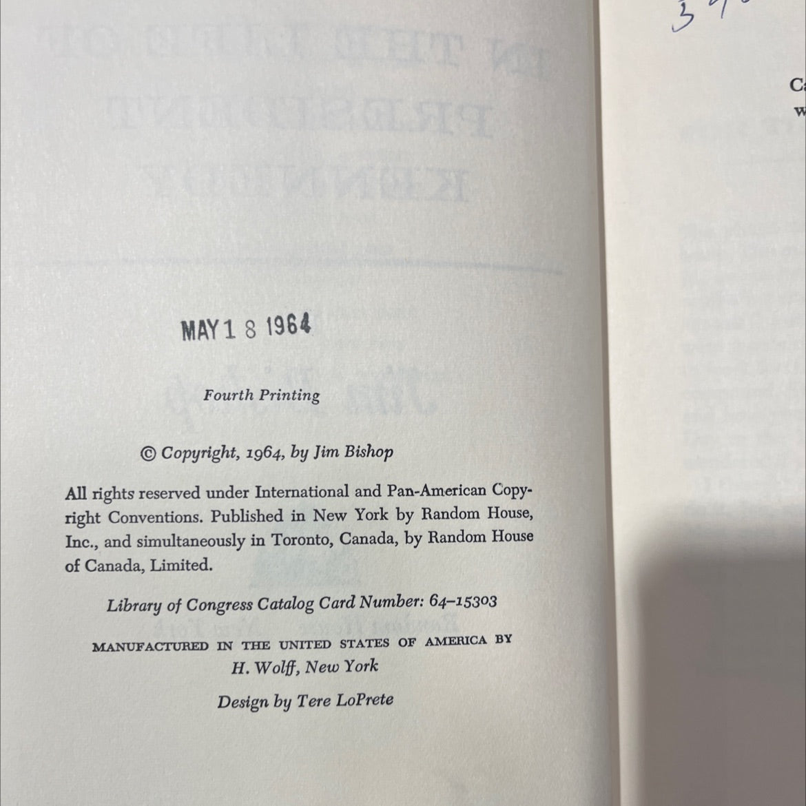 a day in the life of president kennedy book, by Jim Bishop, 1964 Hardcover image 3