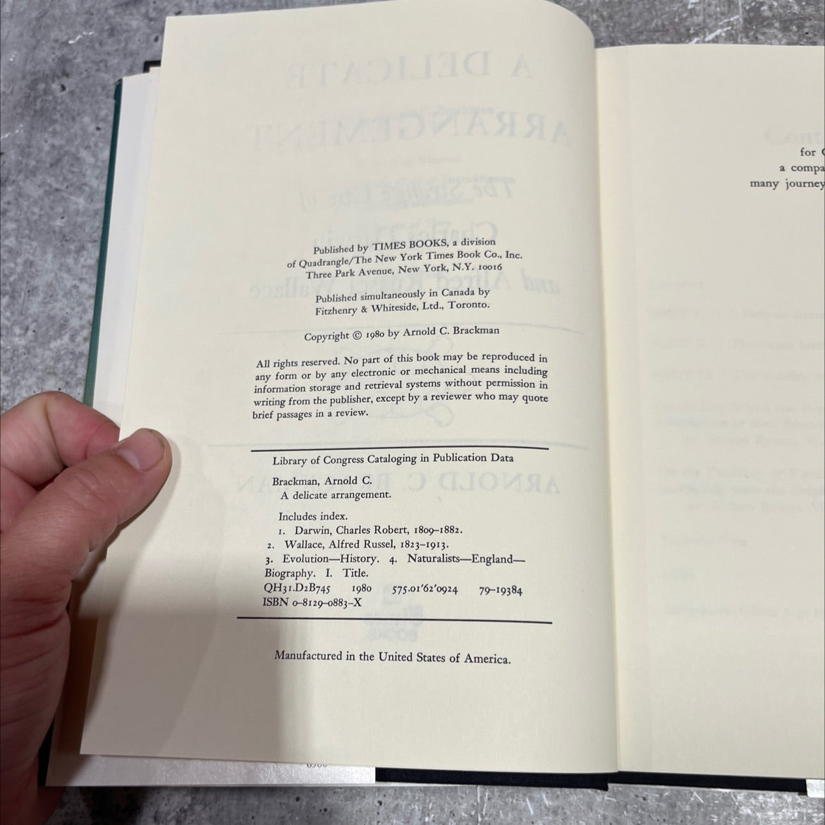 a delicate arrangement the strange case of charles darwin and alfred russel wallace book, by arnold c. brackman, 1980 image 3