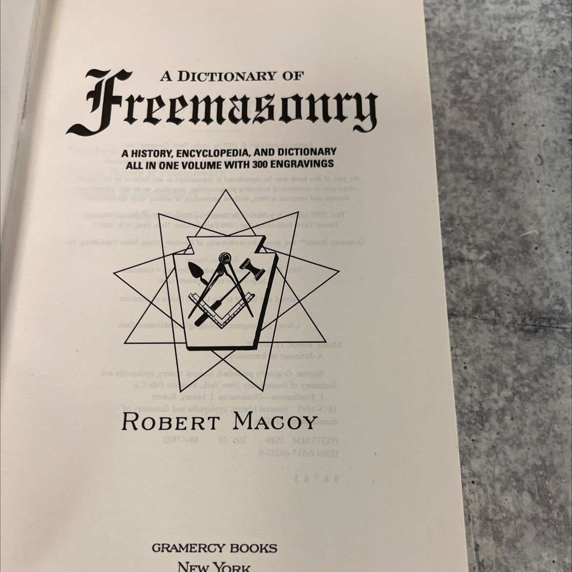 a dictionary of freemasonry book, by robert macoy, 2000 Hardcover image 2