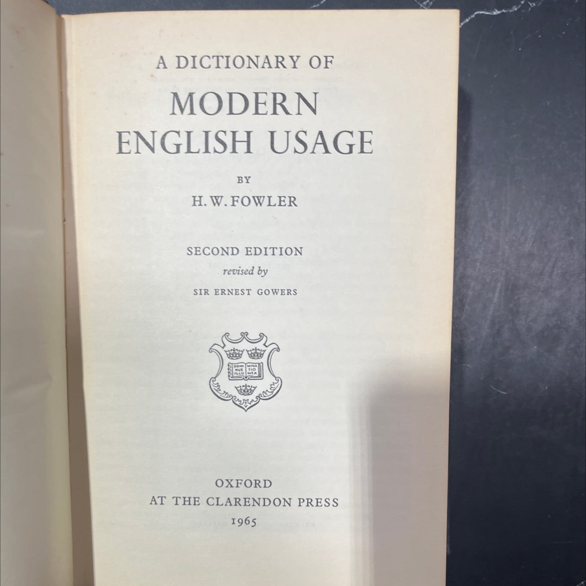 a dictionary of modern english usage book, by h. w. fowler, 1965 Hardcover image 2