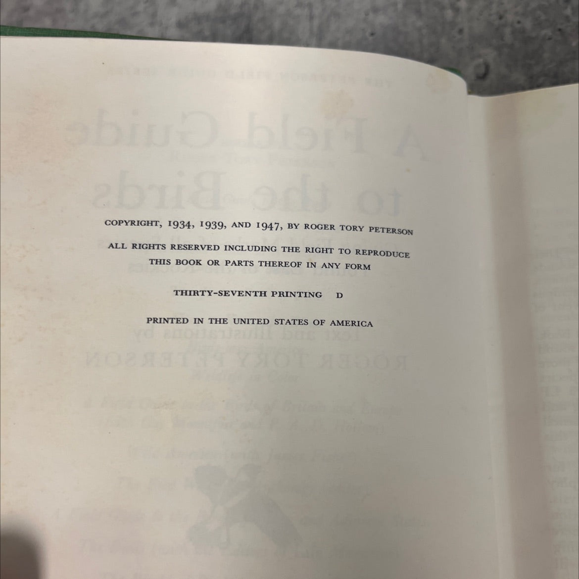 a field guide to the birds giving field marks of all species found east of the rockies book, by roger tory peterson, image 3