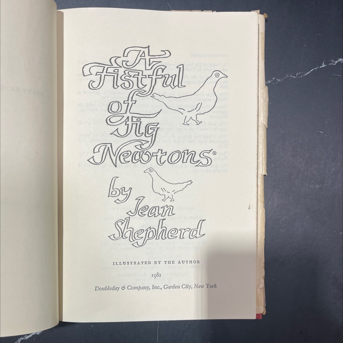 a fistful of fig newtons book, by jean shepherd, 1981 Hardcover image 2