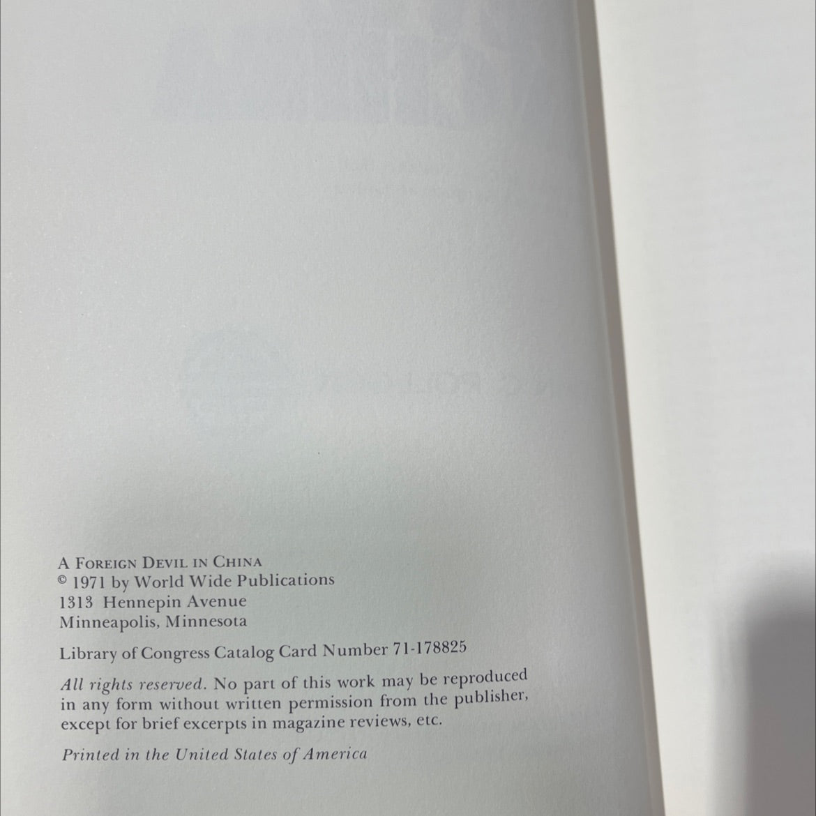 a foreign devil in china book, by john c. pollock, 1971 Hardcover image 3