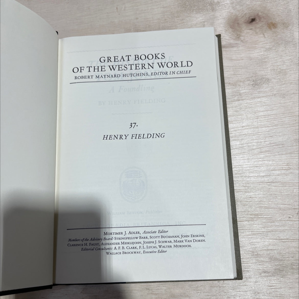 a foundling book, by henry fielding, 1988 Hardcover image 2
