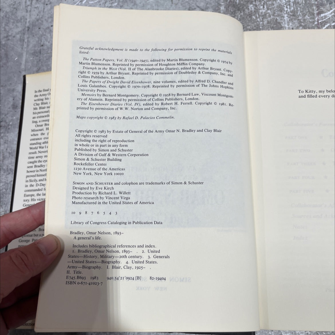 a general's life book, by omar n. bradley, clay blair, 1983 Hardcover image 3