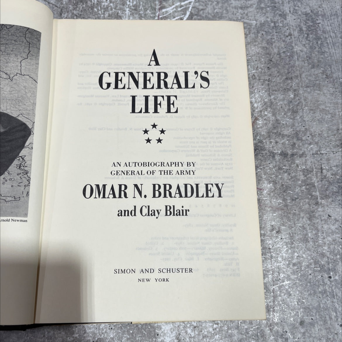a general's life book, by omar n. bradley, clay blair, 1983 Hardcover image 2