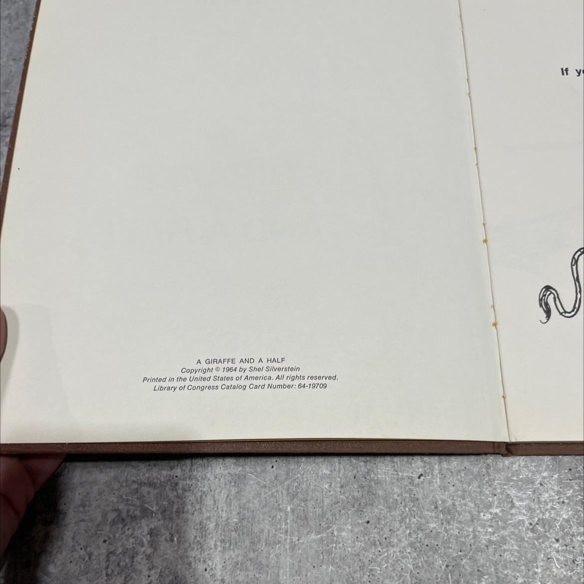 a giraffe and a half book, by shel silverstein, 1964 Hardcover image 3