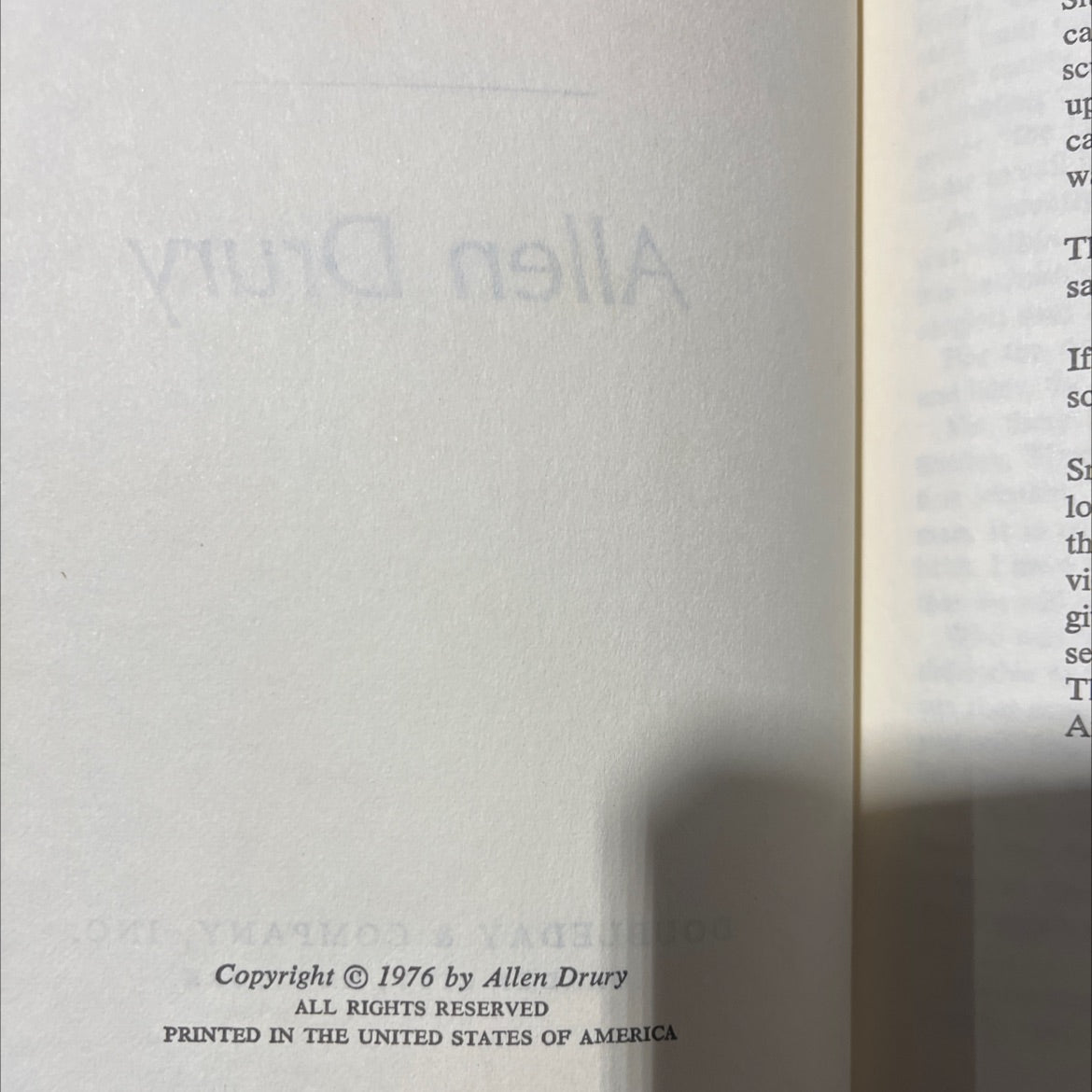 a god against the gods book, by allen drury, 1976 Hardcover image 3