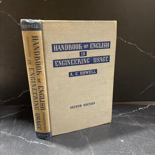 a handbook of english in engineering usage book, by a. c. howell, 1940 Hardcover image 1