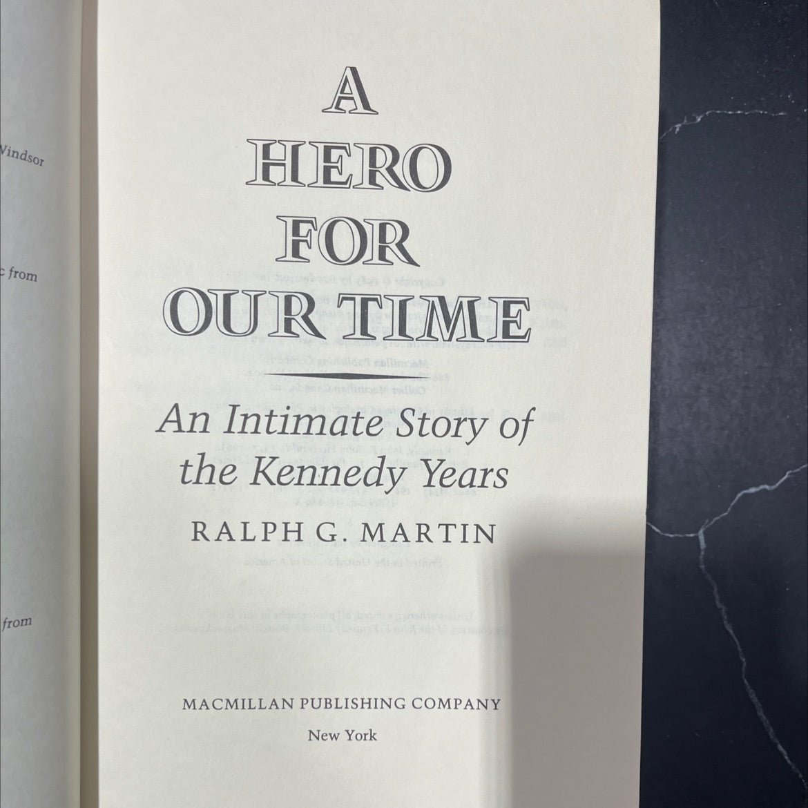 a hero for our time book, by ralph g. martin, 1983 Hardcover image 2