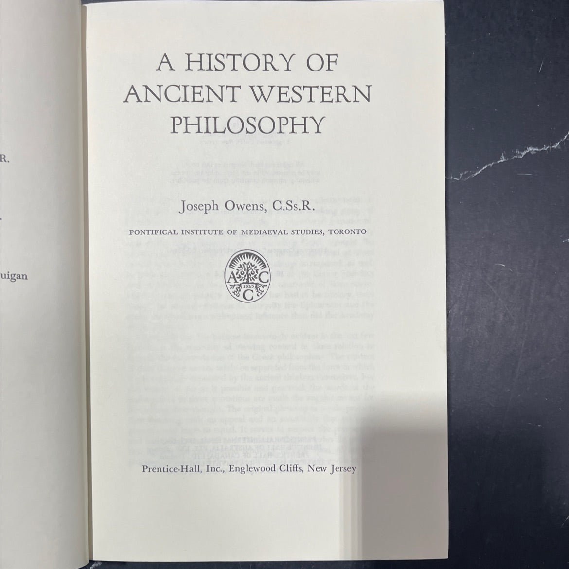 a history of ancient western philosophy book, by joseph owens, 1959 Hardcover image 2