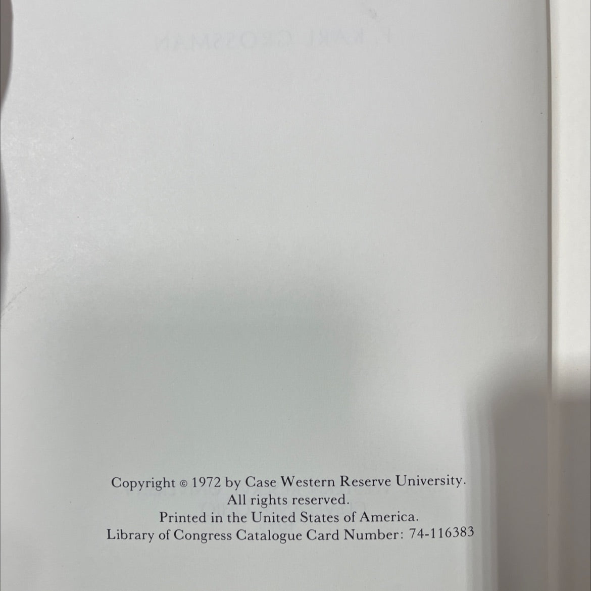 a history of music in cleveland book, by f. karl grossman, 1972 Hardcover image 3