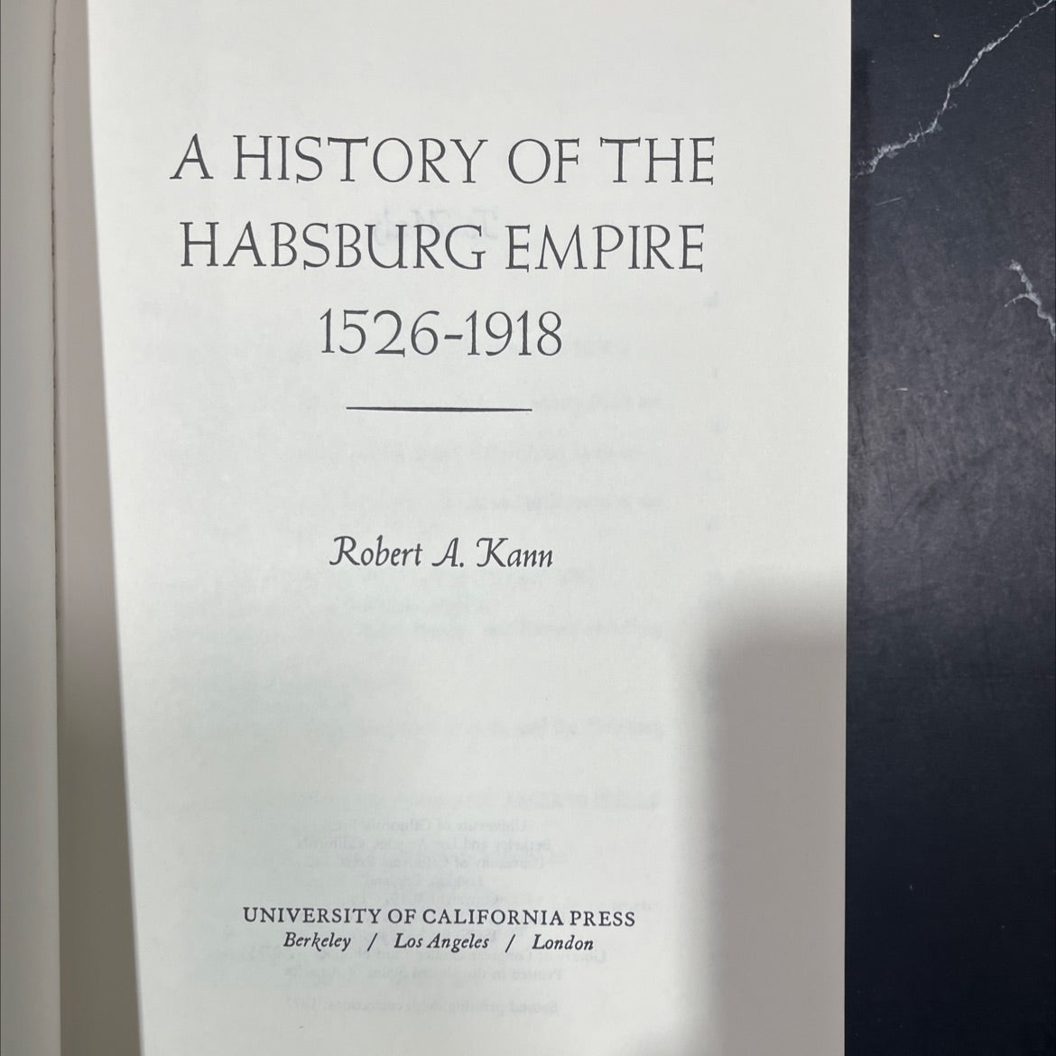 a history of the habsburg empire 1526-1918 book, by robert a. kann, 1977 Hardcover image 2