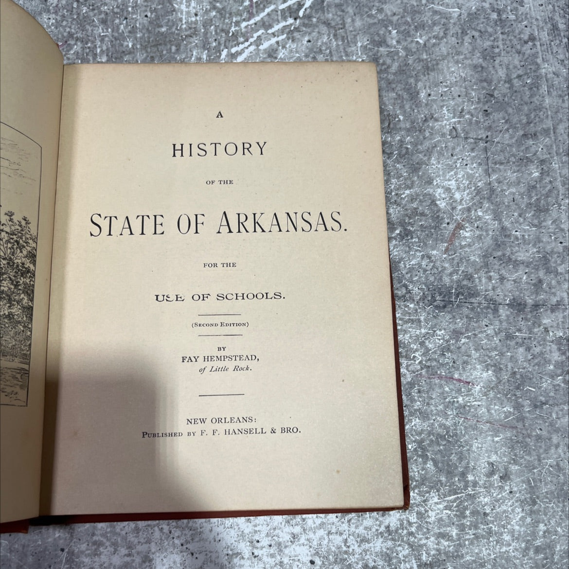 a history of the state of arkansas for the use of schools second edition book, by fay hempstead, 1889 Hardcover image 2