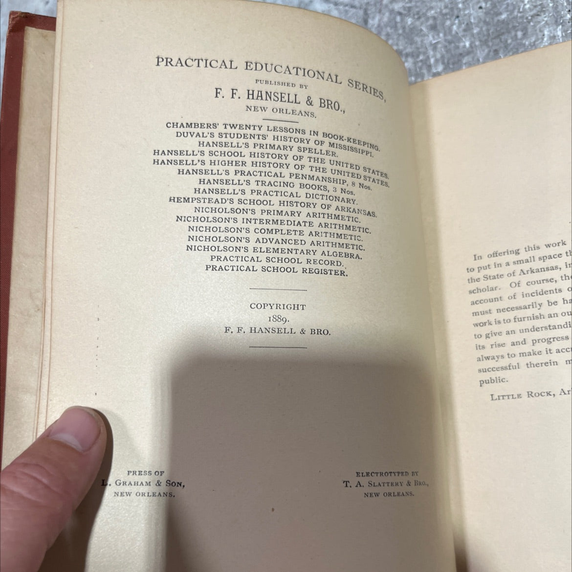a history of the state of arkansas for the use of schools second edition book, by fay hempstead, 1889 Hardcover image 3