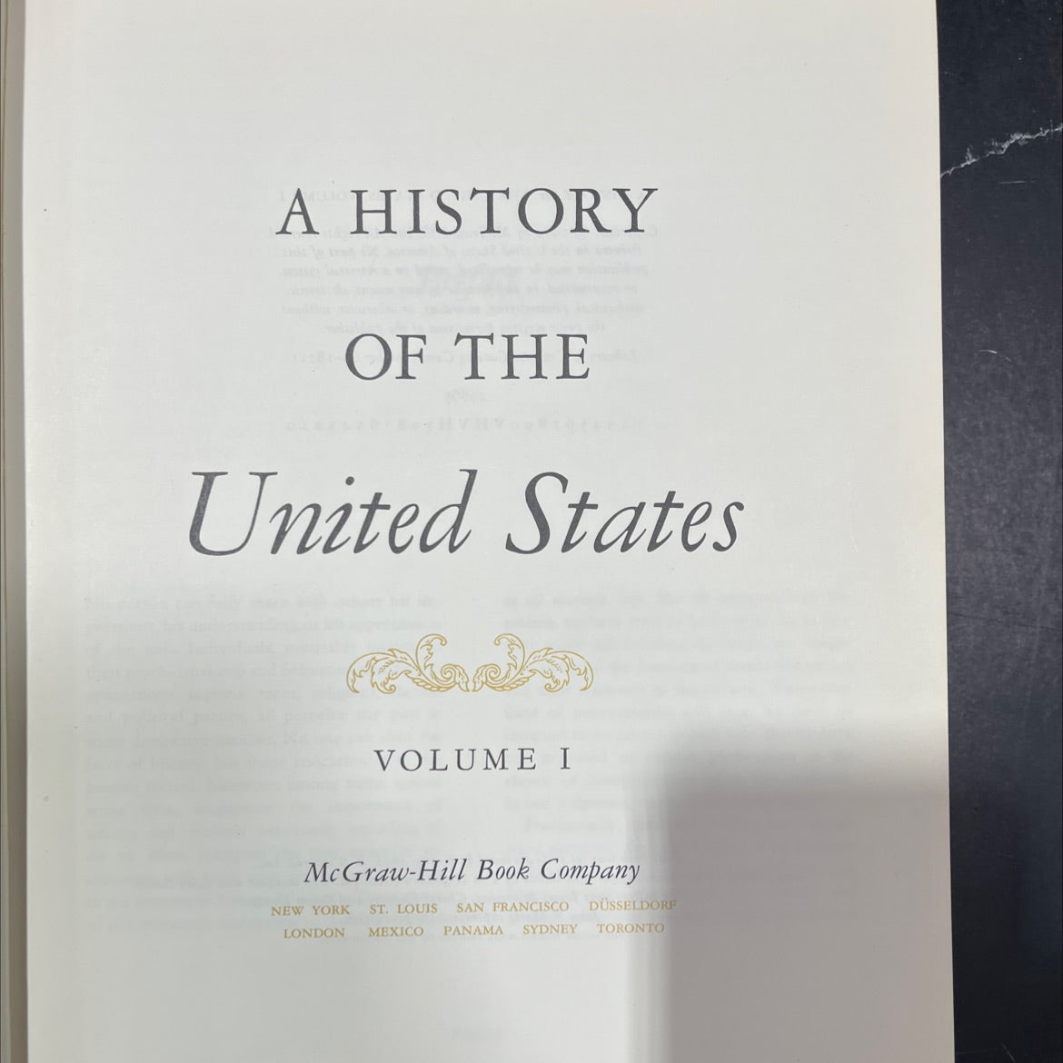 a history of the united states volume i book, by unknown, 1970 Hardcover image 2