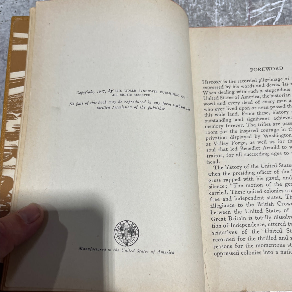 a history of the world volume i the united states book, by clement wood, 1937 Hardcover image 3