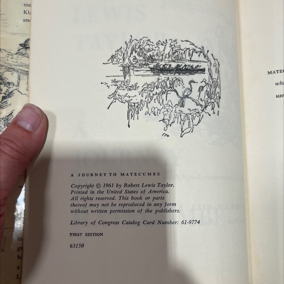 a journey to matecumbe book, by robert lewis taylor, 1961 Hardcover image 3