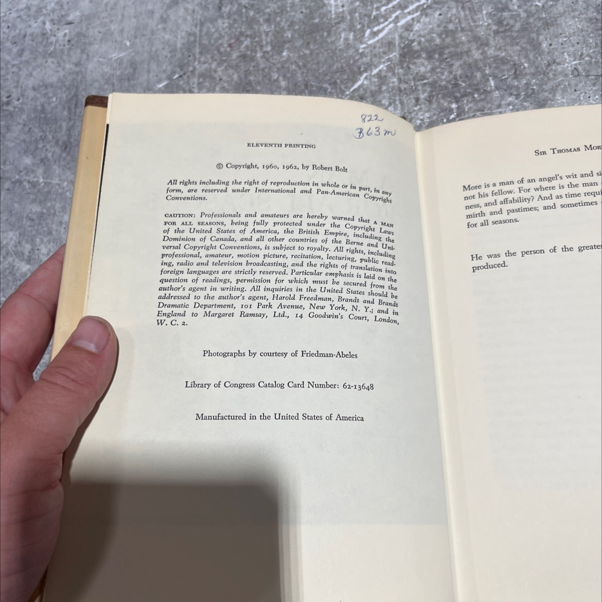 a man for all seasons book, by robert bolt, 1970 Hardcover image 3