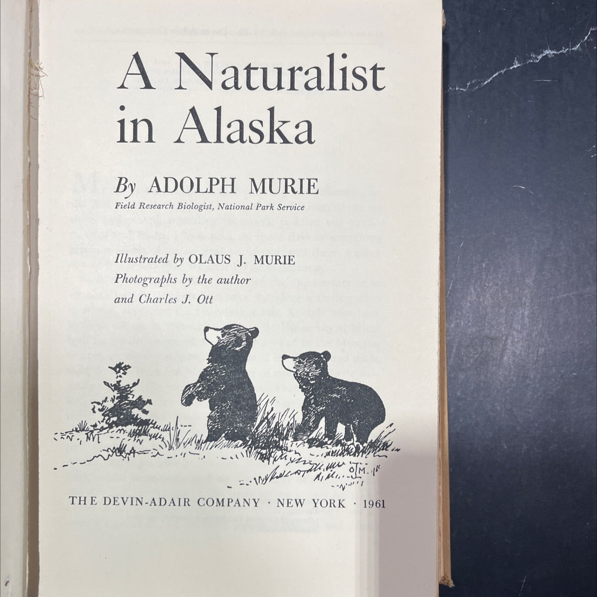 a naturalist in alaska book, by adolph murie, 1961 Hardcover image 2