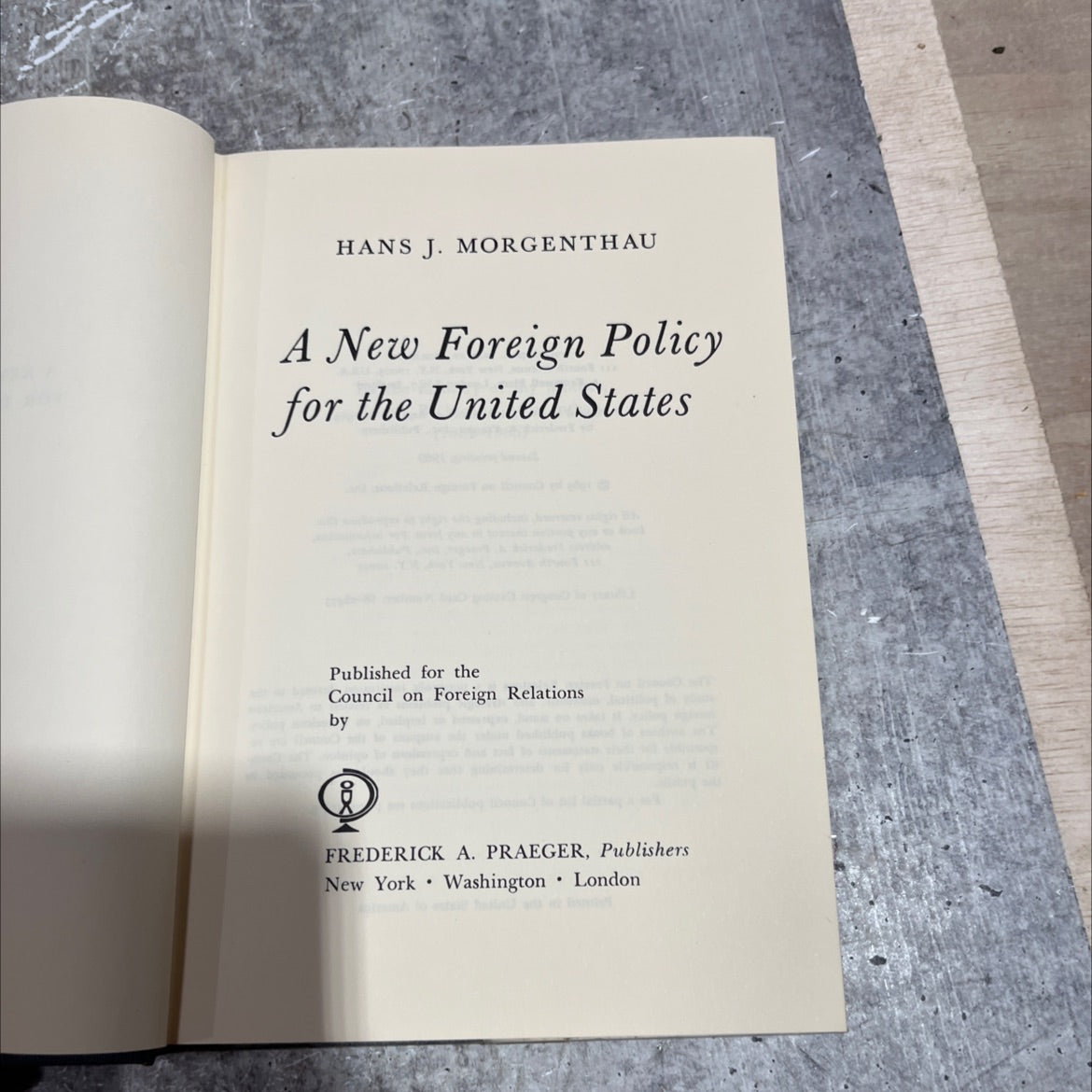 a new foreign policy for the united states book, by hans j. morgenthau, 1969 Hardcover image 2