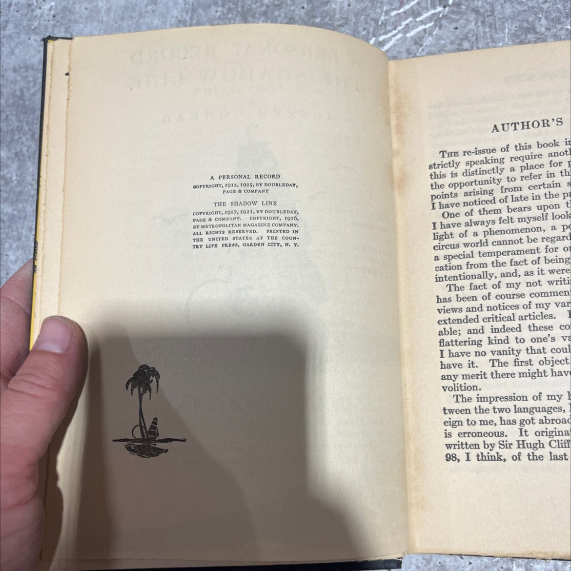a personal record the shadow line a confession book, by joseph conrad, 1929 Hardcover image 3