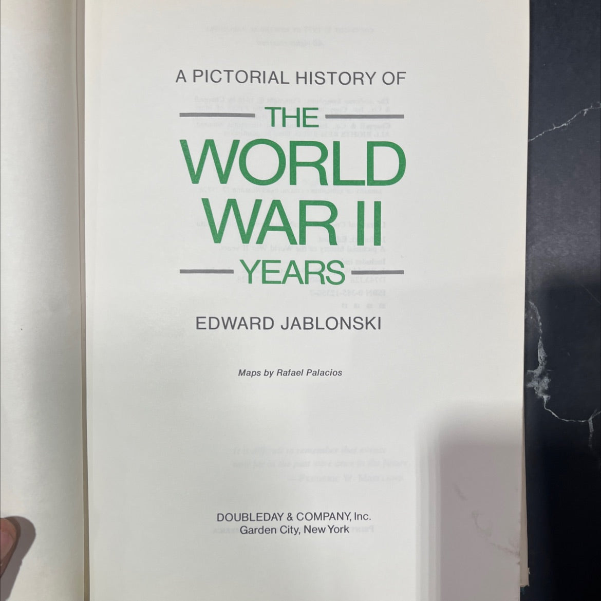 a pictorial history of the world war ii years book, by edward jablonski, 1977 Hardcover image 2