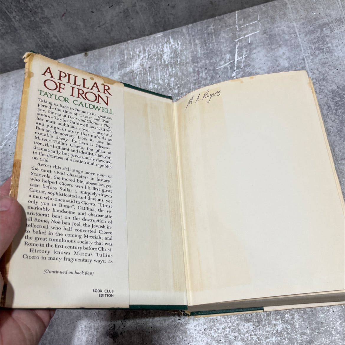 a pillar of iron book, by taylor caldwell, 1965 Hardcover image 4