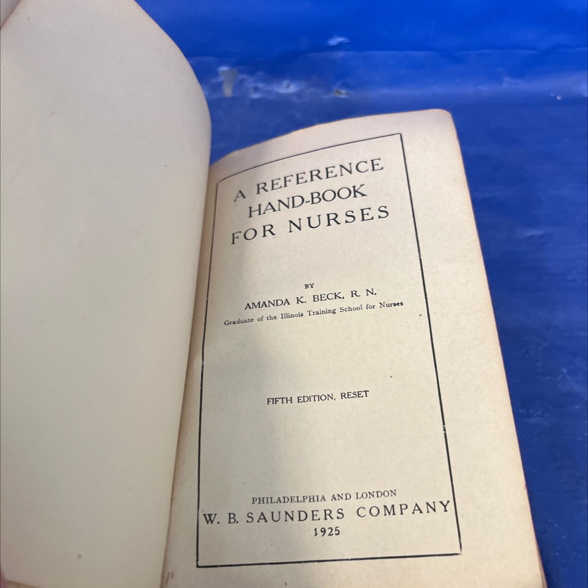 a reference hand-book for nurses book, by amanda k. beck, r. n., 1925 Paperback image 2