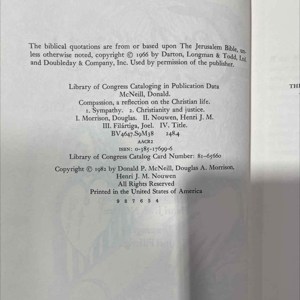 a reflection on the christian life book, by Donald P. McNeill, Douglas A. Morrison, Henri J. M. Nouwen, 1982 Hardcover image 3