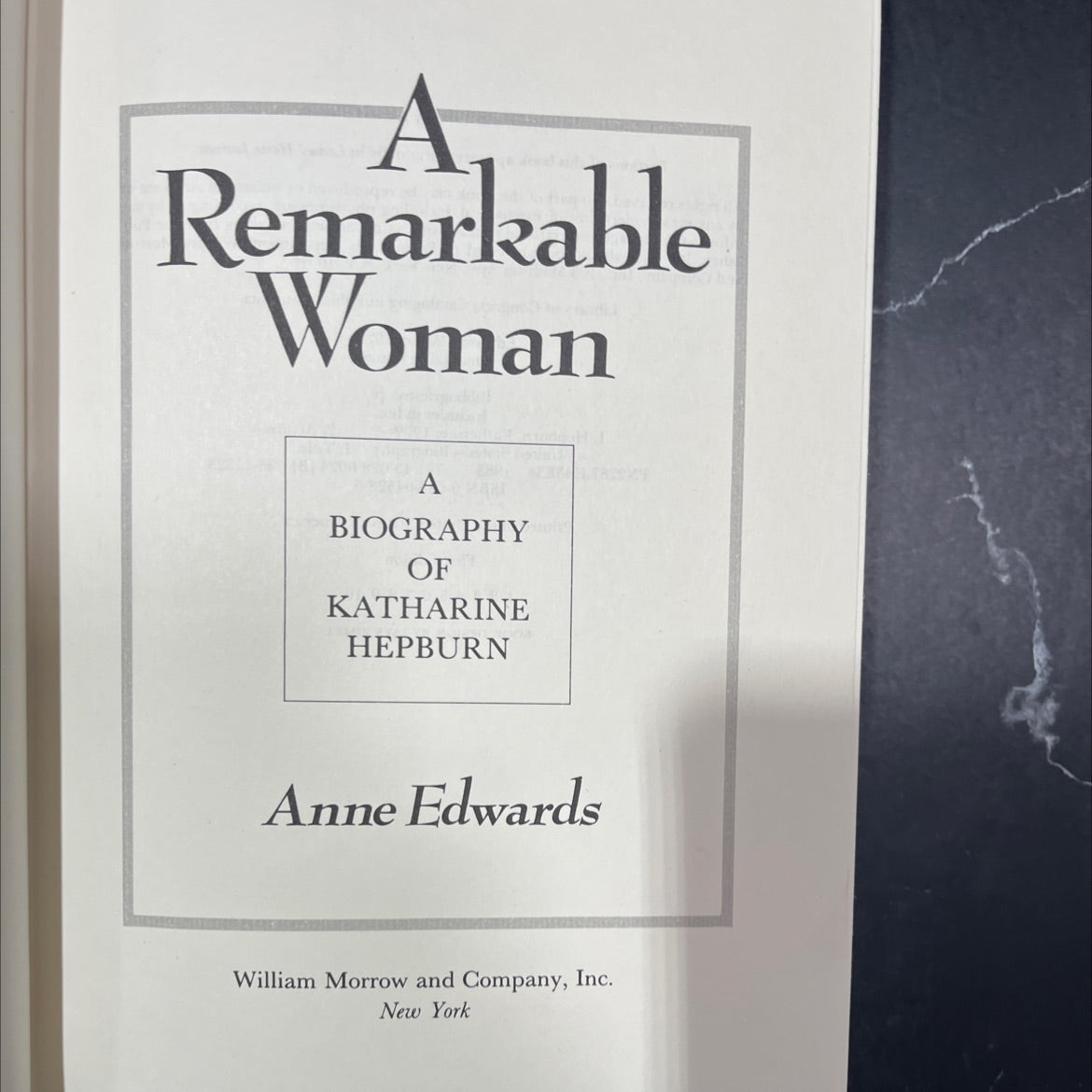 a remarkable woman book, by anne edwards, 1985 Hardcover image 2