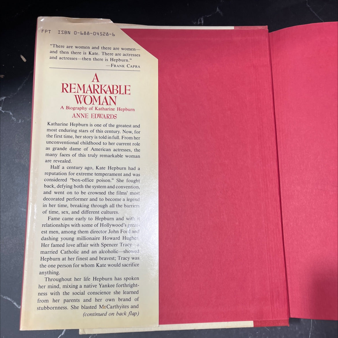 a remarkable woman book, by anne edwards, 1985 Hardcover image 4