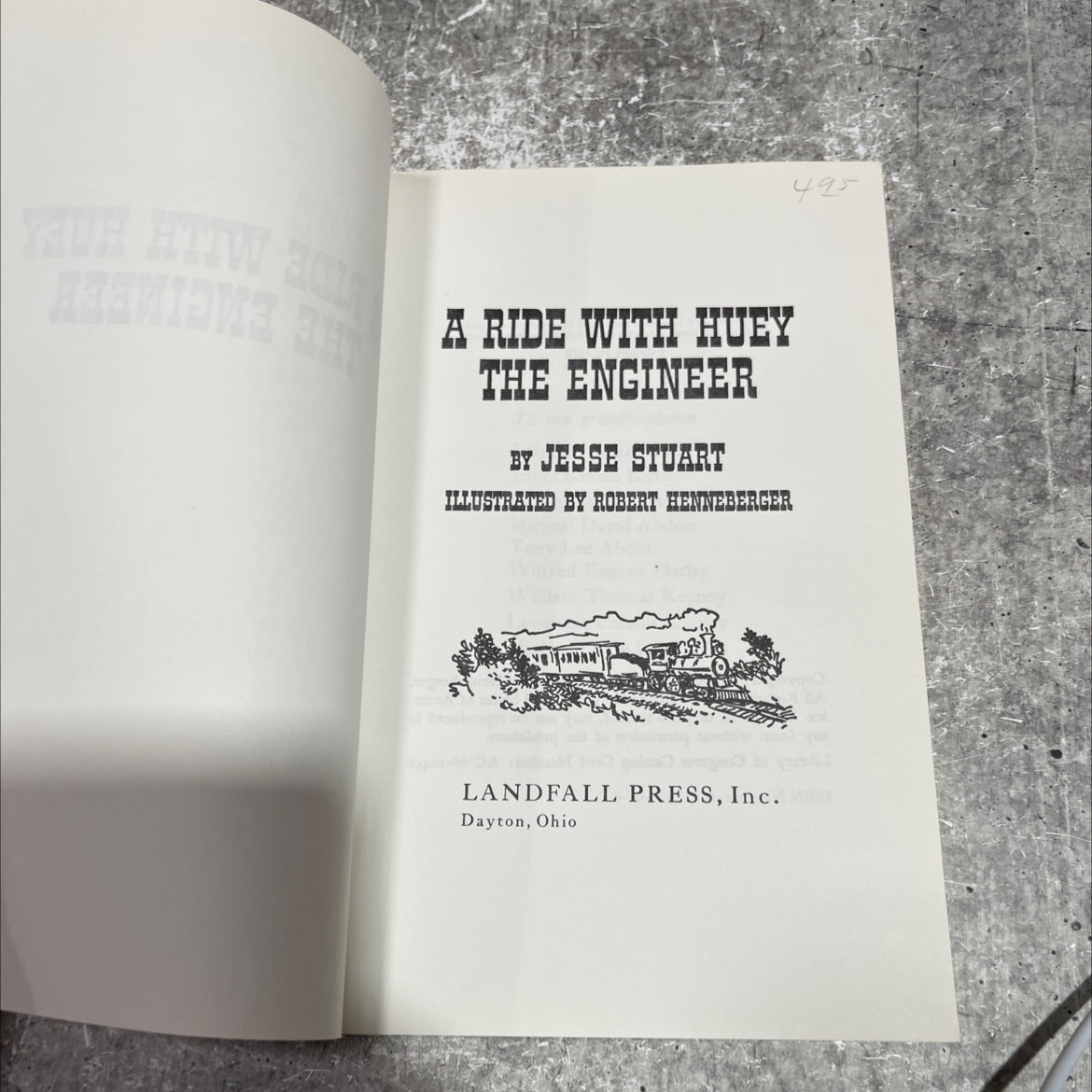 a ride with huey the engineer book, by jesse stuart, 1973 Paperback image 2