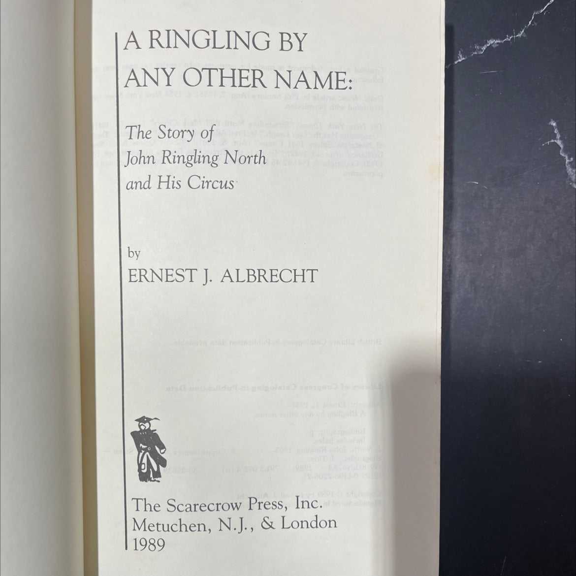 a ringling by any other name: the story of john ringling north and his circus book, by ernest j. albrecht, 1989 image 2