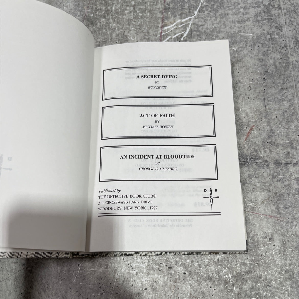 a secret dying book, by roy lewis, 1993 Hardcover image 2