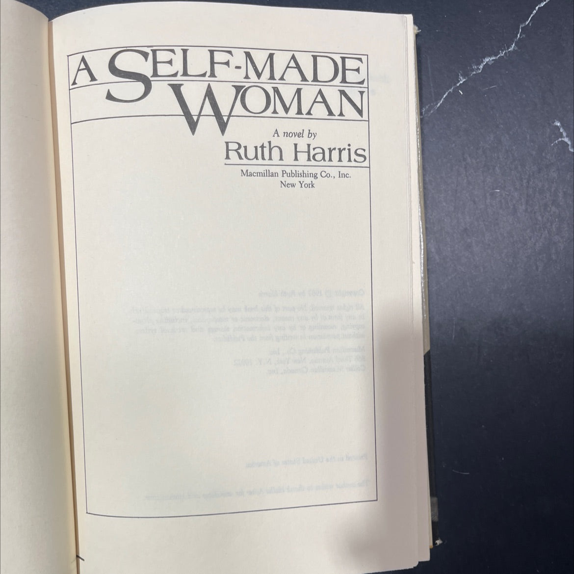 a self-made woman book, by ruth harris, 1983 Hardcover image 2