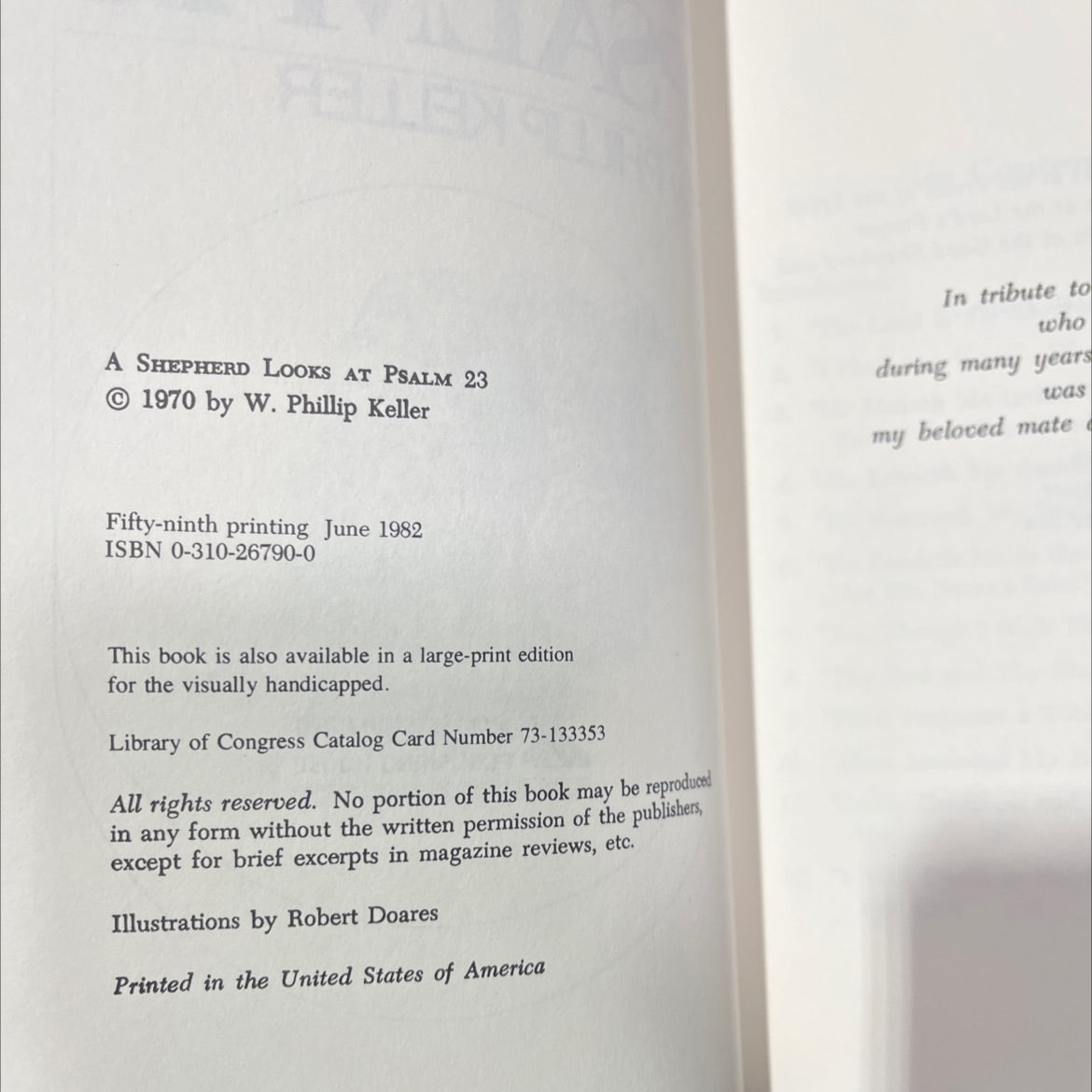 a shepherd looks at psalm 23 book, by w. phillip keller, 1970 Hardcover image 3