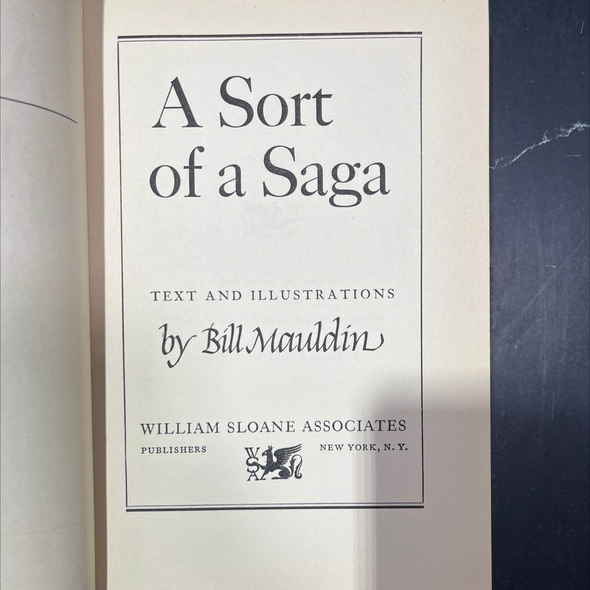 a sort of a saga book, by bill mauldin, 1949 Hardcover image 2