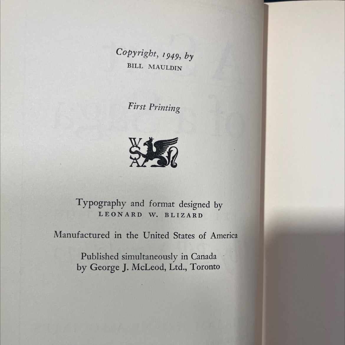 a sort of a saga book, by bill mauldin, 1949 Hardcover image 3